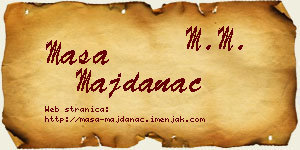 Maša Majdanac vizit kartica